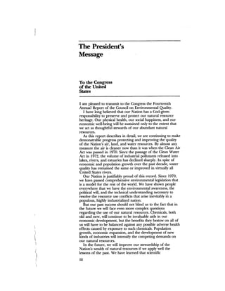 August 1983 The Fourteenth Anual Report Of The Council On Environmental Quality