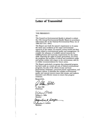 August 1983 The Fourteenth Anual Report Of The Council On Environmental Quality