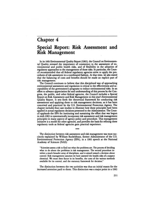 August 1984 The Fifteenth Annual Report Of The Council On Environmental Quality