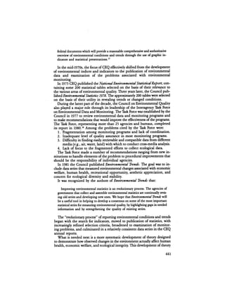 August 1984 The Fifteenth Annual Report Of The Council On Environmental Quality