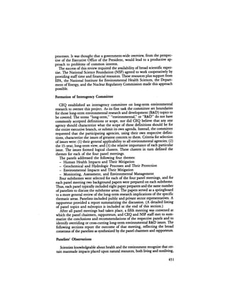 August 1984 The Fifteenth Annual Report Of The Council On Environmental Quality