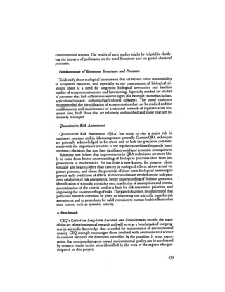 August 1984 The Fifteenth Annual Report Of The Council On Environmental Quality