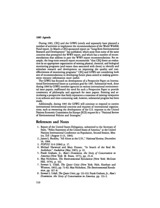 August 1984 The Fifteenth Annual Report Of The Council On Environmental Quality