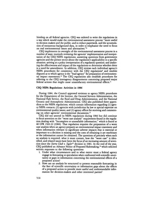 August 1984 The Fifteenth Annual Report Of The Council On Environmental Quality