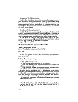 August 1984 The Fifteenth Annual Report Of The Council On Environmental Quality