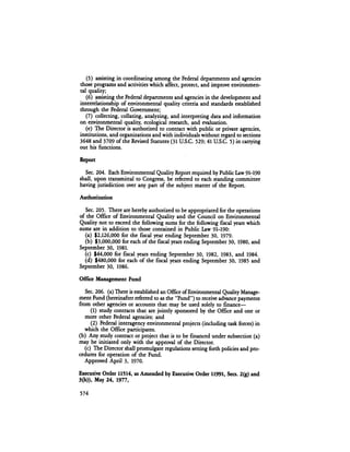 August 1984 The Fifteenth Annual Report Of The Council On Environmental Quality