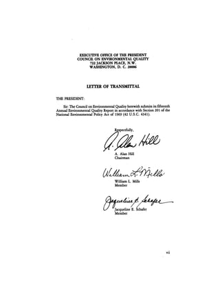 August 1984 The Fifteenth Annual Report Of The Council On Environmental Quality