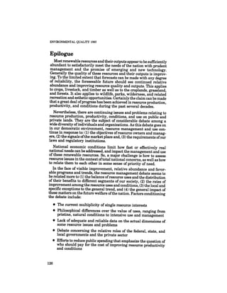 August 1985 The Sixteenth Annual Report Of The Council On Envirnomental Quality