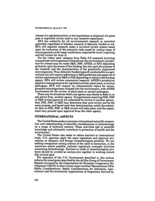 August 1985 The Sixteenth Annual Report Of The Council On Envirnomental Quality