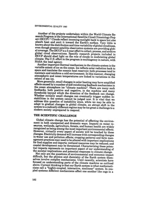 August 1985 The Sixteenth Annual Report Of The Council On Envirnomental Quality