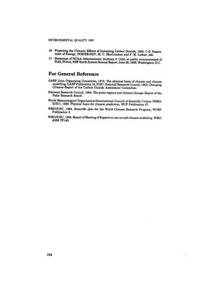 August 1985 The Sixteenth Annual Report Of The Council On Envirnomental Quality