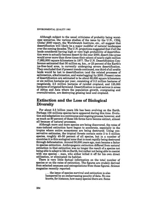 August 1985 The Sixteenth Annual Report Of The Council On Envirnomental Quality