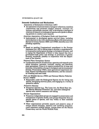 August 1985 The Sixteenth Annual Report Of The Council On Envirnomental Quality
