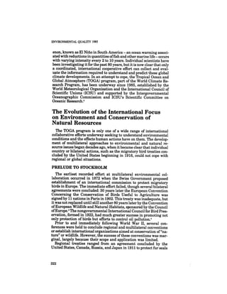 August 1985 The Sixteenth Annual Report Of The Council On Envirnomental Quality