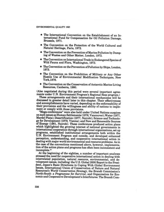 August 1985 The Sixteenth Annual Report Of The Council On Envirnomental Quality