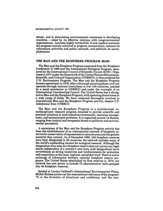 August 1985 The Sixteenth Annual Report Of The Council On Envirnomental Quality