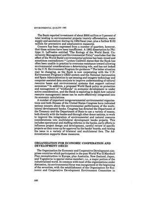 August 1985 The Sixteenth Annual Report Of The Council On Envirnomental Quality