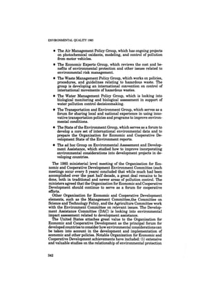 August 1985 The Sixteenth Annual Report Of The Council On Envirnomental Quality