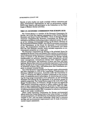 August 1985 The Sixteenth Annual Report Of The Council On Envirnomental Quality