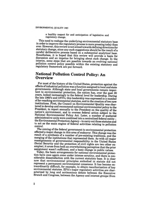 August 1985 The Sixteenth Annual Report Of The Council On Envirnomental Quality