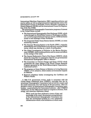 August 1985 The Sixteenth Annual Report Of The Council On Envirnomental Quality