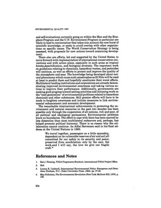 August 1985 The Sixteenth Annual Report Of The Council On Envirnomental Quality