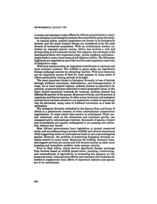 August 1985 The Sixteenth Annual Report Of The Council On Envirnomental Quality