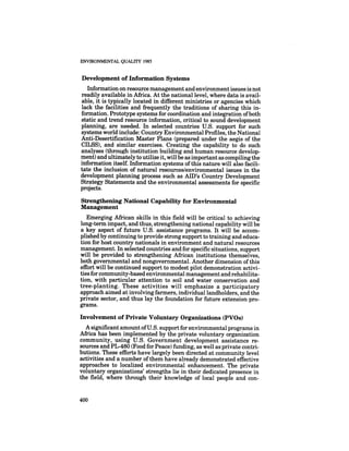 August 1985 The Sixteenth Annual Report Of The Council On Envirnomental Quality
