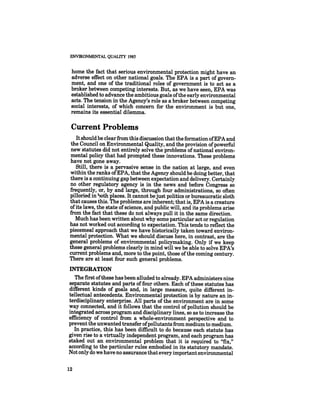 August 1985 The Sixteenth Annual Report Of The Council On Envirnomental Quality