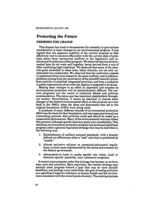 August 1985 The Sixteenth Annual Report Of The Council On Envirnomental Quality
