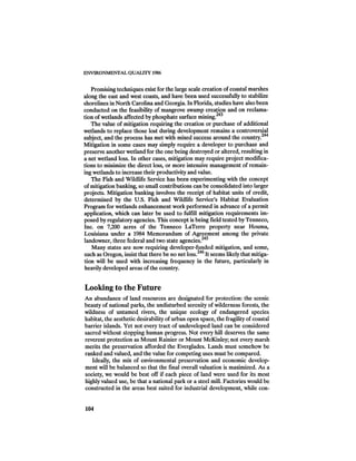 August 1986 The Seventeenth Annual Report Of The Council On Environmental Quality