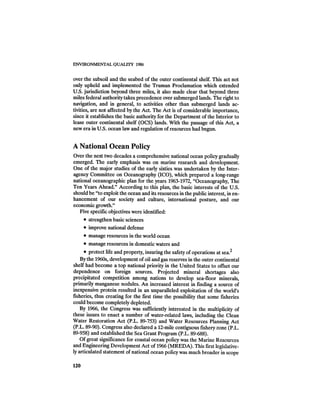 August 1986 The Seventeenth Annual Report Of The Council On Environmental Quality