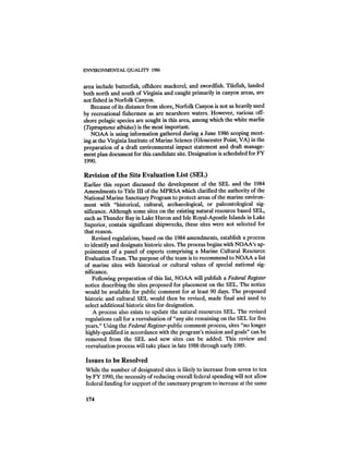 August 1986 The Seventeenth Annual Report Of The Council On Environmental Quality