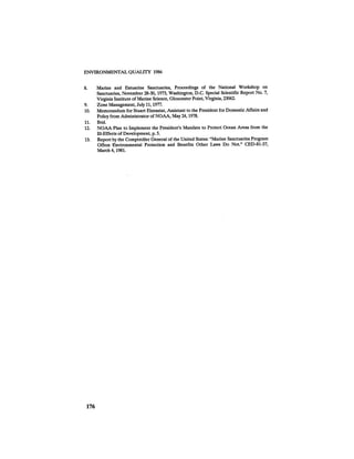 August 1986 The Seventeenth Annual Report Of The Council On Environmental Quality