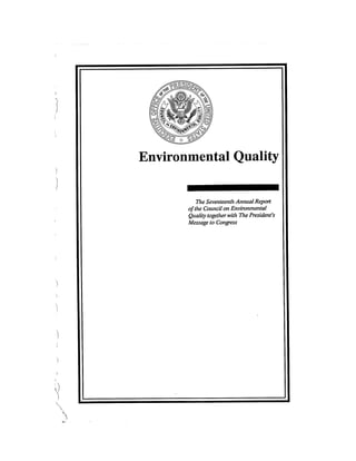 August 1986 The Seventeenth Annual Report Of The Council On Environmental Quality