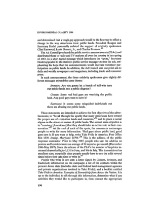 August 1986 The Seventeenth Annual Report Of The Council On Environmental Quality