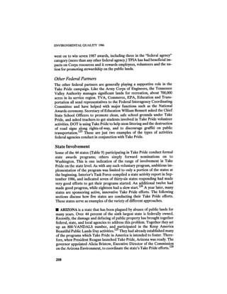 August 1986 The Seventeenth Annual Report Of The Council On Environmental Quality