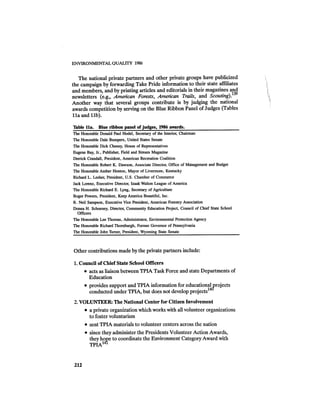 August 1986 The Seventeenth Annual Report Of The Council On Environmental Quality