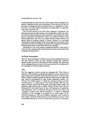 August 1986 The Seventeenth Annual Report Of The Council On Environmental Quality