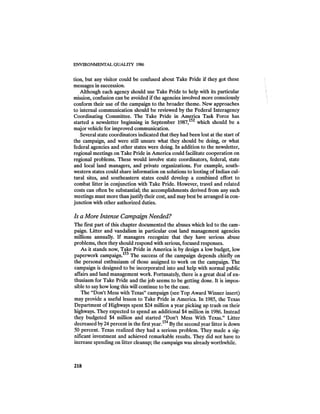 August 1986 The Seventeenth Annual Report Of The Council On Environmental Quality