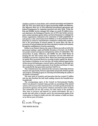 August 1986 The Seventeenth Annual Report Of The Council On Environmental Quality