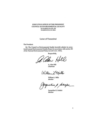 August 1986 The Seventeenth Annual Report Of The Council On Environmental Quality