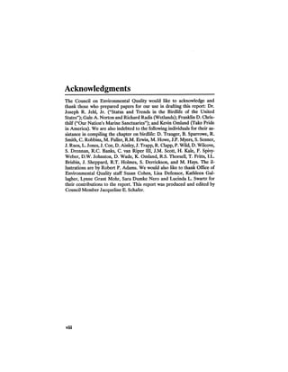 August 1986 The Seventeenth Annual Report Of The Council On Environmental Quality