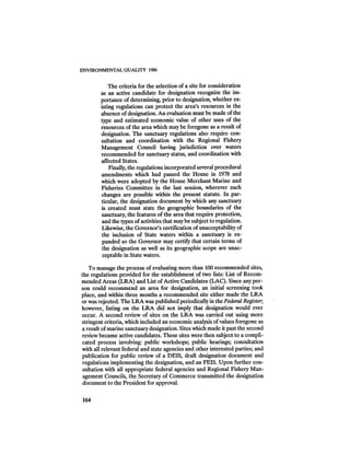 August 1986 The Seventeenth Annual Report Of The Council On Environmental Quality