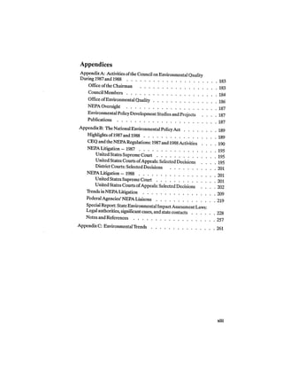 August 1987 1988 The Eighteenth Annual Report Of The Council on Environmental Quality