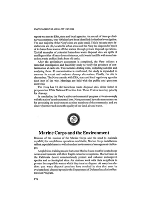 August 1987 1988 The Eighteenth Annual Report Of The Council on Environmental Quality