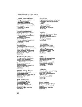 August 1987 1988 The Eighteenth Annual Report Of The Council on Environmental Quality