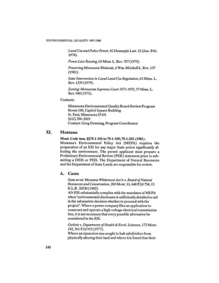 August 1987 1988 The Eighteenth Annual Report Of The Council on Environmental Quality