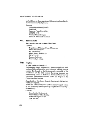 August 1987 1988 The Eighteenth Annual Report Of The Council on Environmental Quality