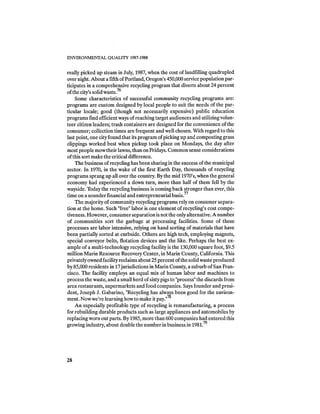 August 1987 1988 The Eighteenth Annual Report Of The Council on Environmental Quality